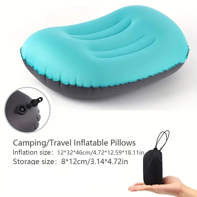 Portable Backpacking Pillow with Lumbar Support