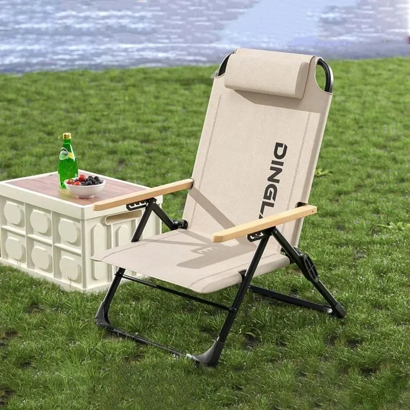 Comfortable Camping Chair  Adjustable Foldable  with Pillows