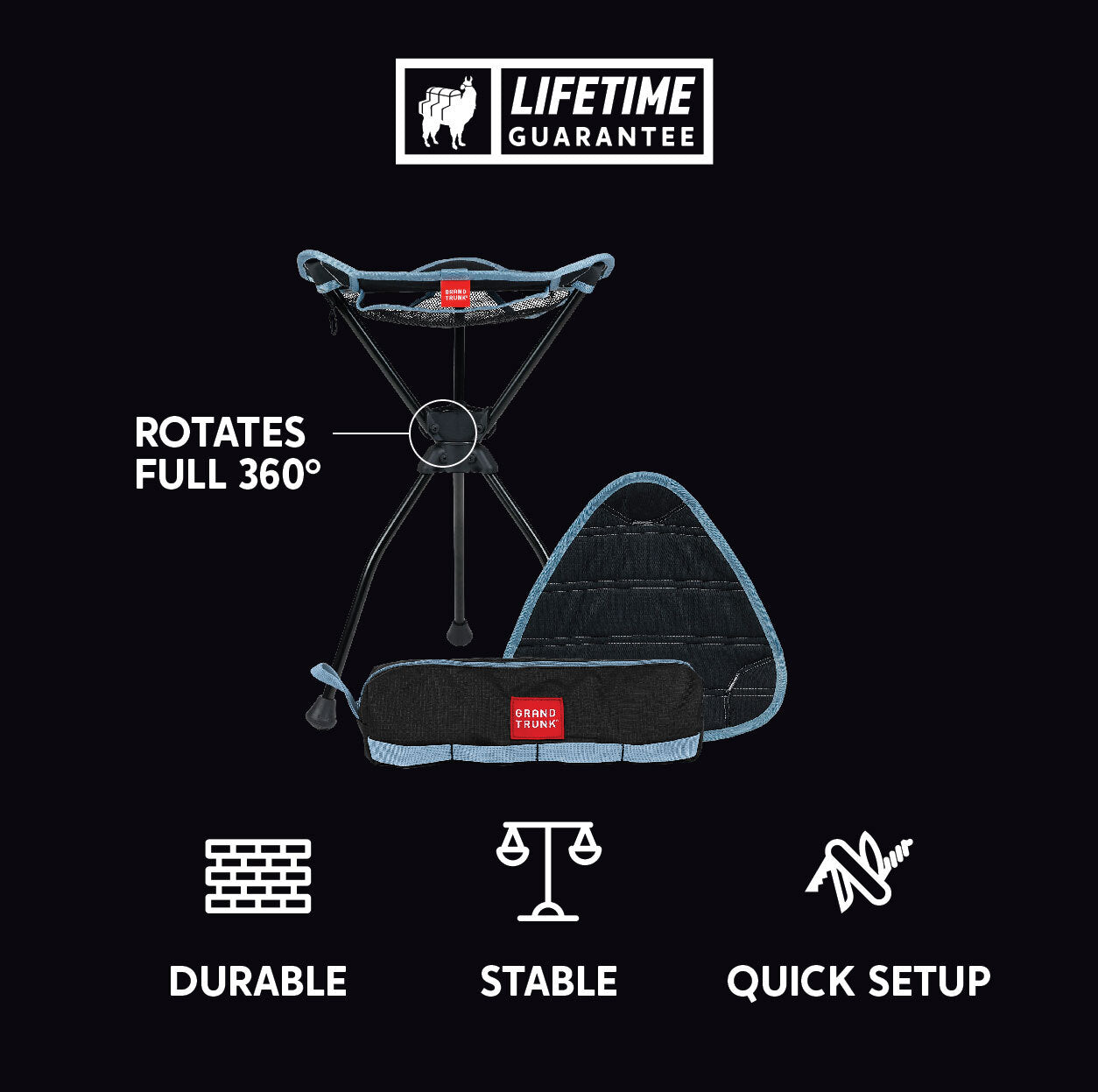 Grand Trunk Compass 360° XT Swivel Stool - Extra Tall