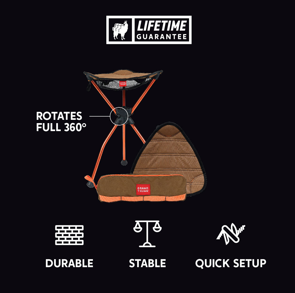 Grand Trunk Compass 360° XT Swivel Stool - Extra Tall