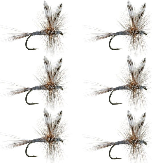 Barbless Adams Classic Dry Fly - Set of 6 - Hook Size 16