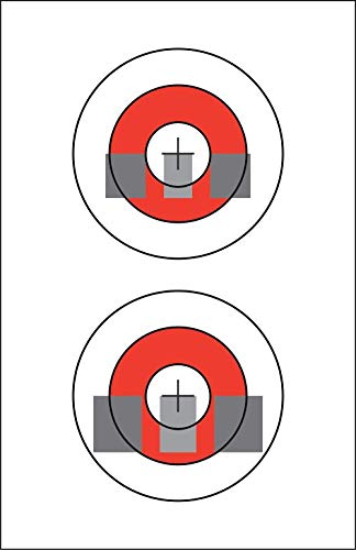 25 EZ2C Targets Style 21: Sight Alignment Paper Target USA MADE 11”x17” Pad of 25