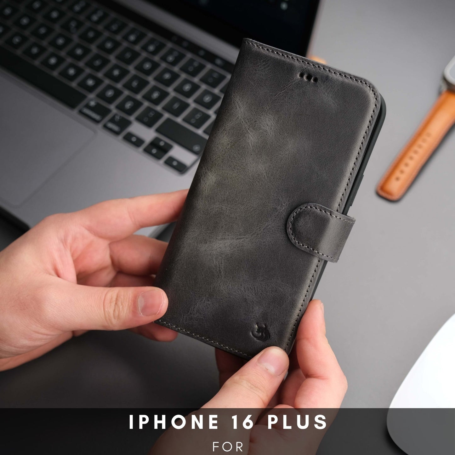 Casper iPhone 16 Plus Wallet Case Leather MagSafe