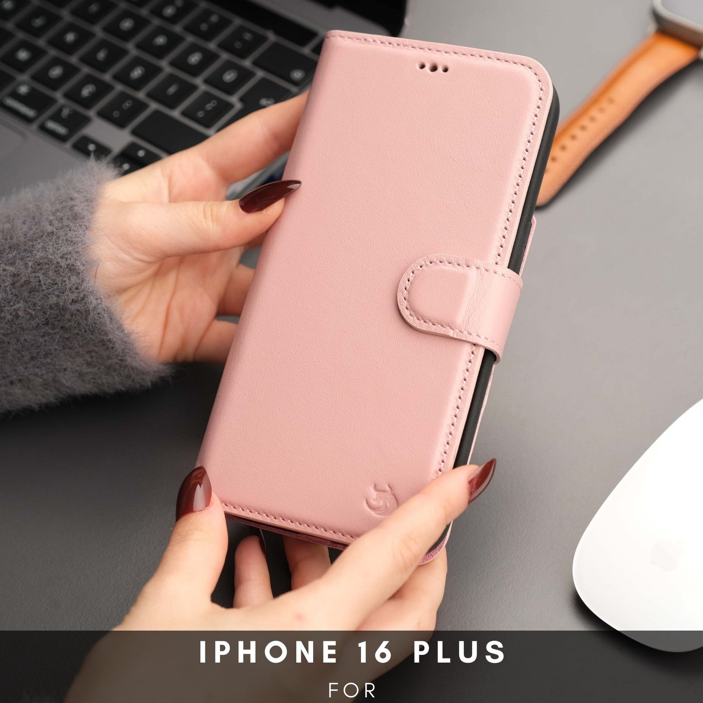 Casper iPhone 16 Plus Wallet Case Leather MagSafe
