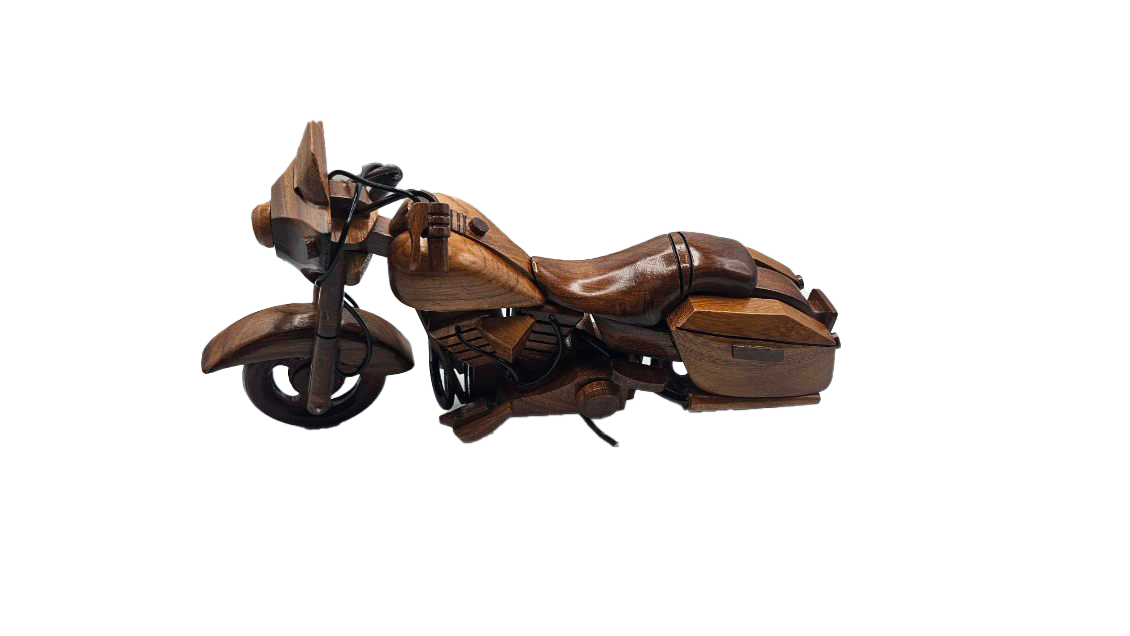 Classic Motorcycle Mahogany Wood Desktop Motorcycle Model