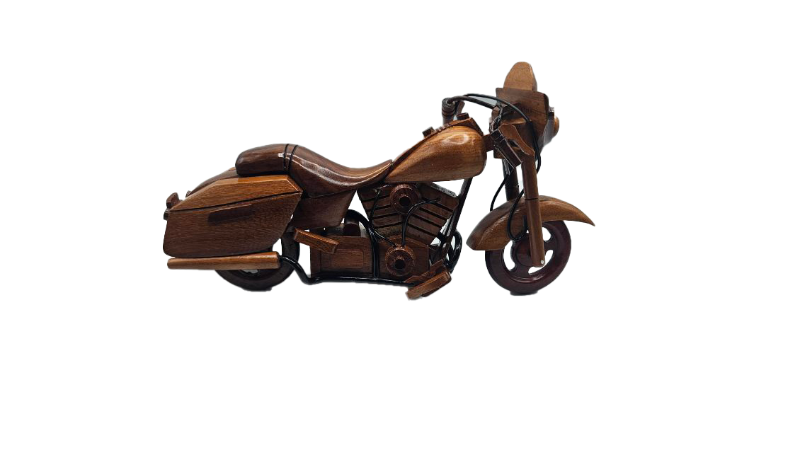 Classic Motorcycle Mahogany Wood Desktop Motorcycle Model