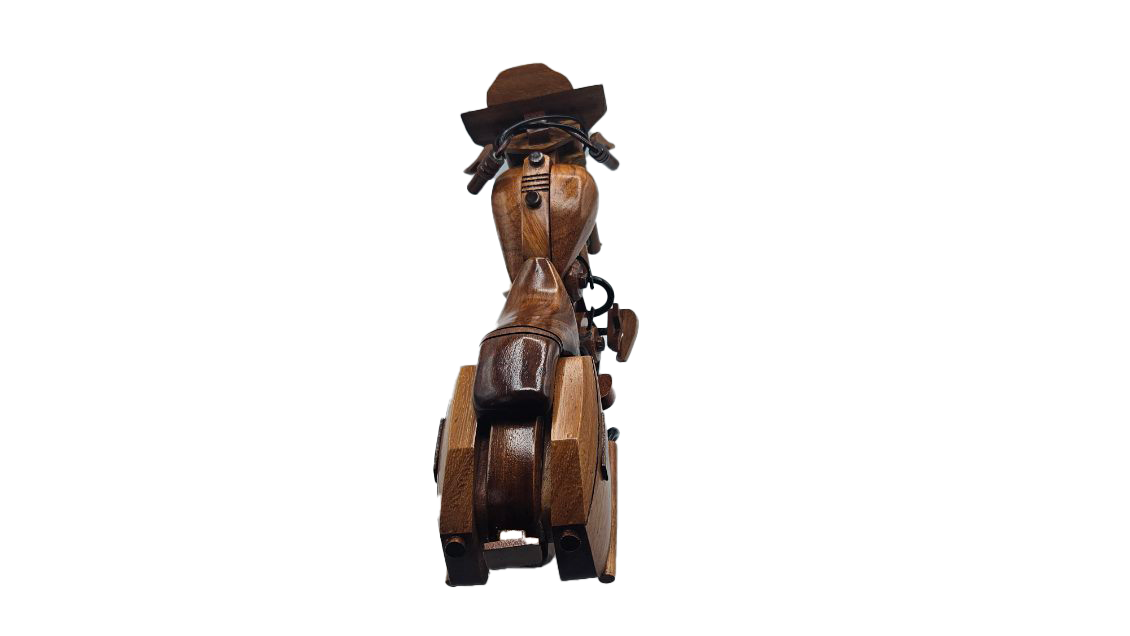 Classic Motorcycle Mahogany Wood Desktop Motorcycle Model