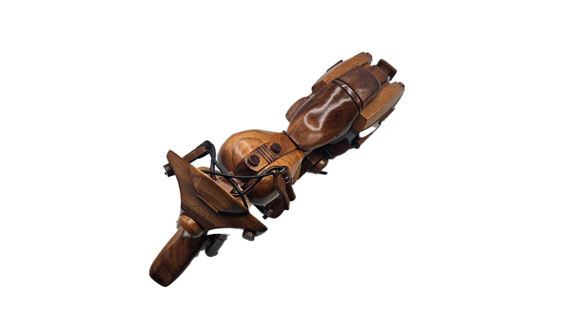 Classic Motorcycle Mahogany Wood Desktop Motorcycle Model