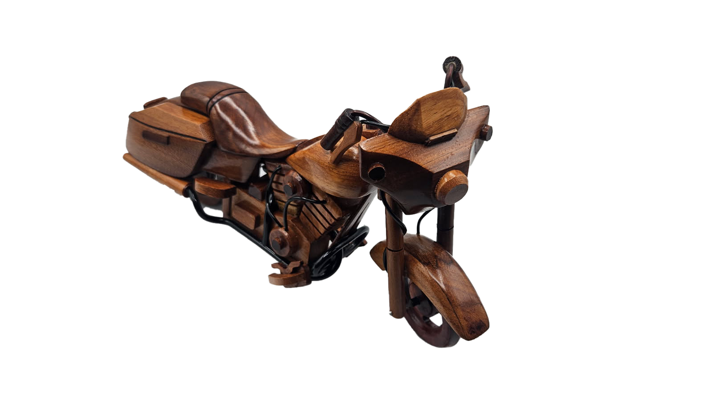 Classic Motorcycle Mahogany Wood Desktop Motorcycle Model