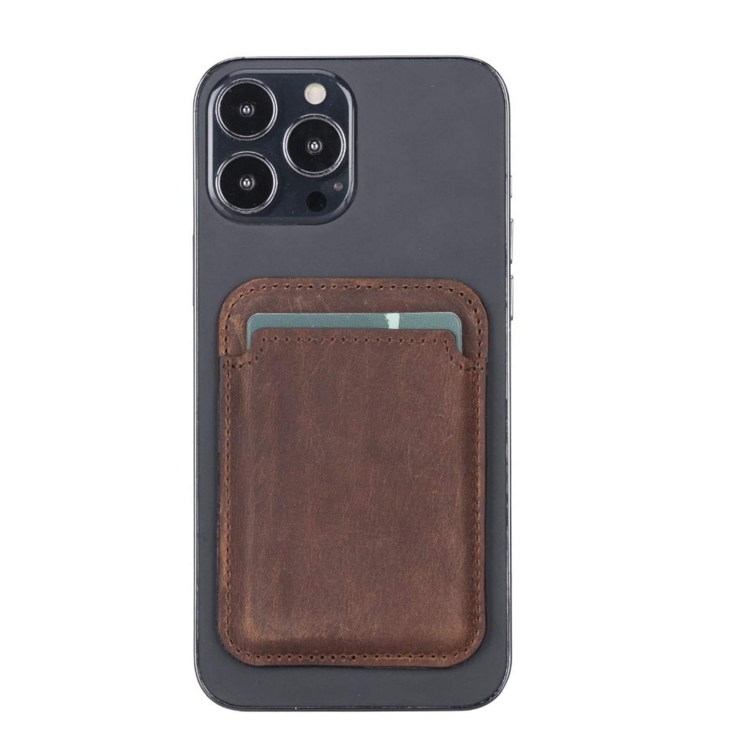 Cortland Full-Grain Leather Card Holder Wallet with Magnet