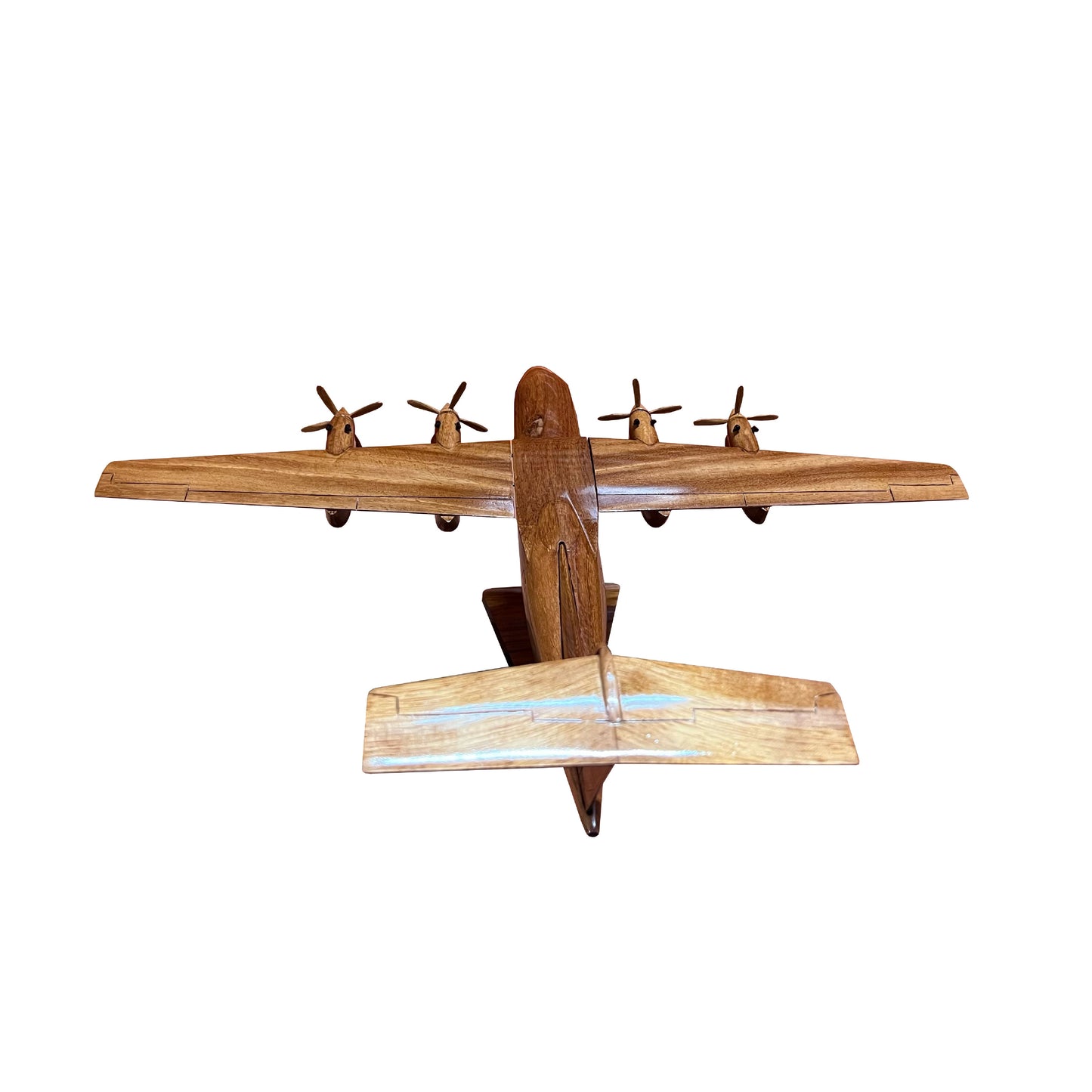 DHC-7 ( DHC7 ) Dash 7 Mahogany Wood Desktop Airplane Model