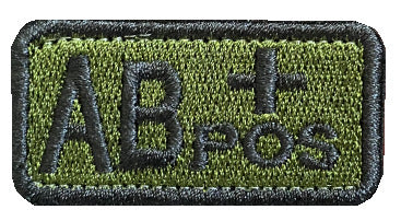 Embroidered Tactical Blood Type Patch - Essential Velcro ID for First Responders