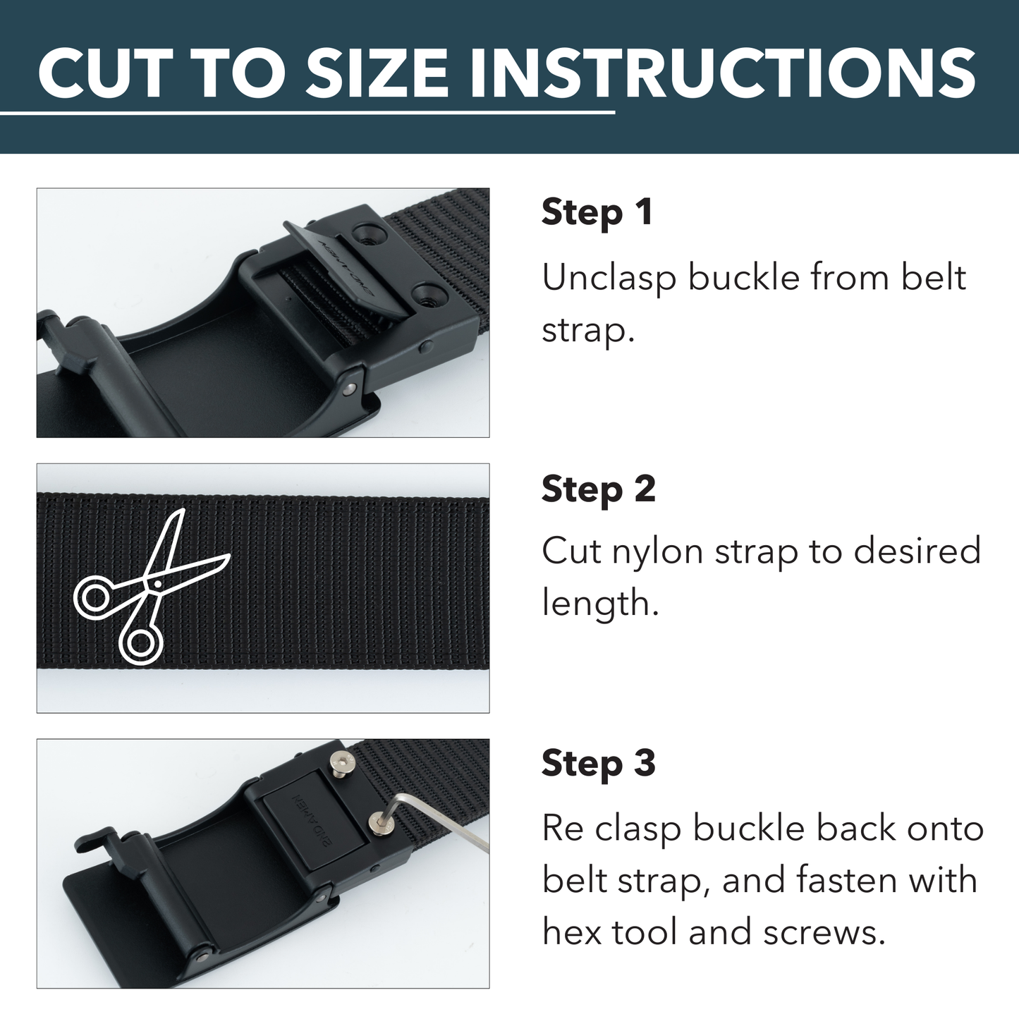 OPS 1.0 EDC Belt 1.5" Width Ballistic Nylon for Everyday Carry