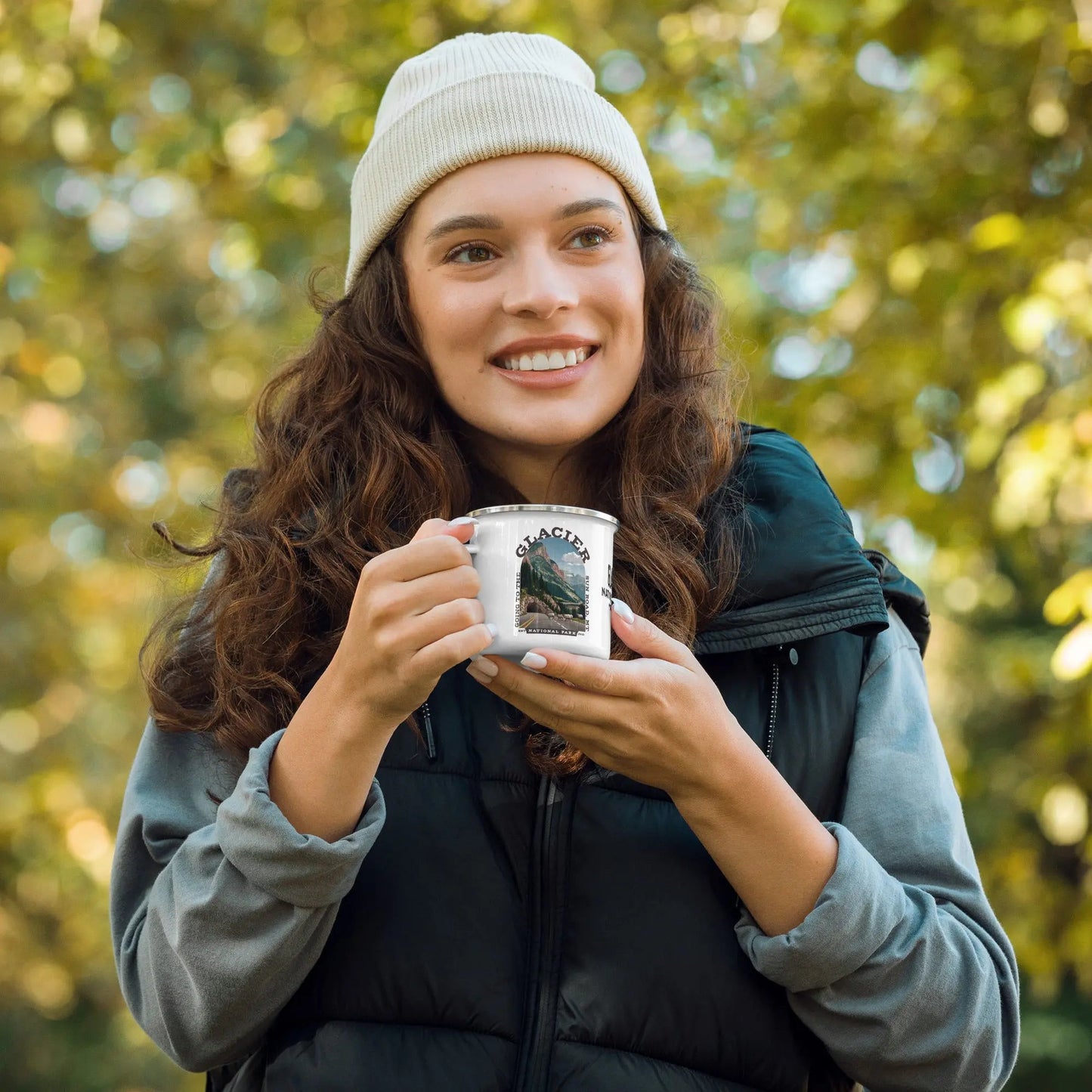 Glacier National Park Durable Enamel Camp Mug Going To The Sun Road
