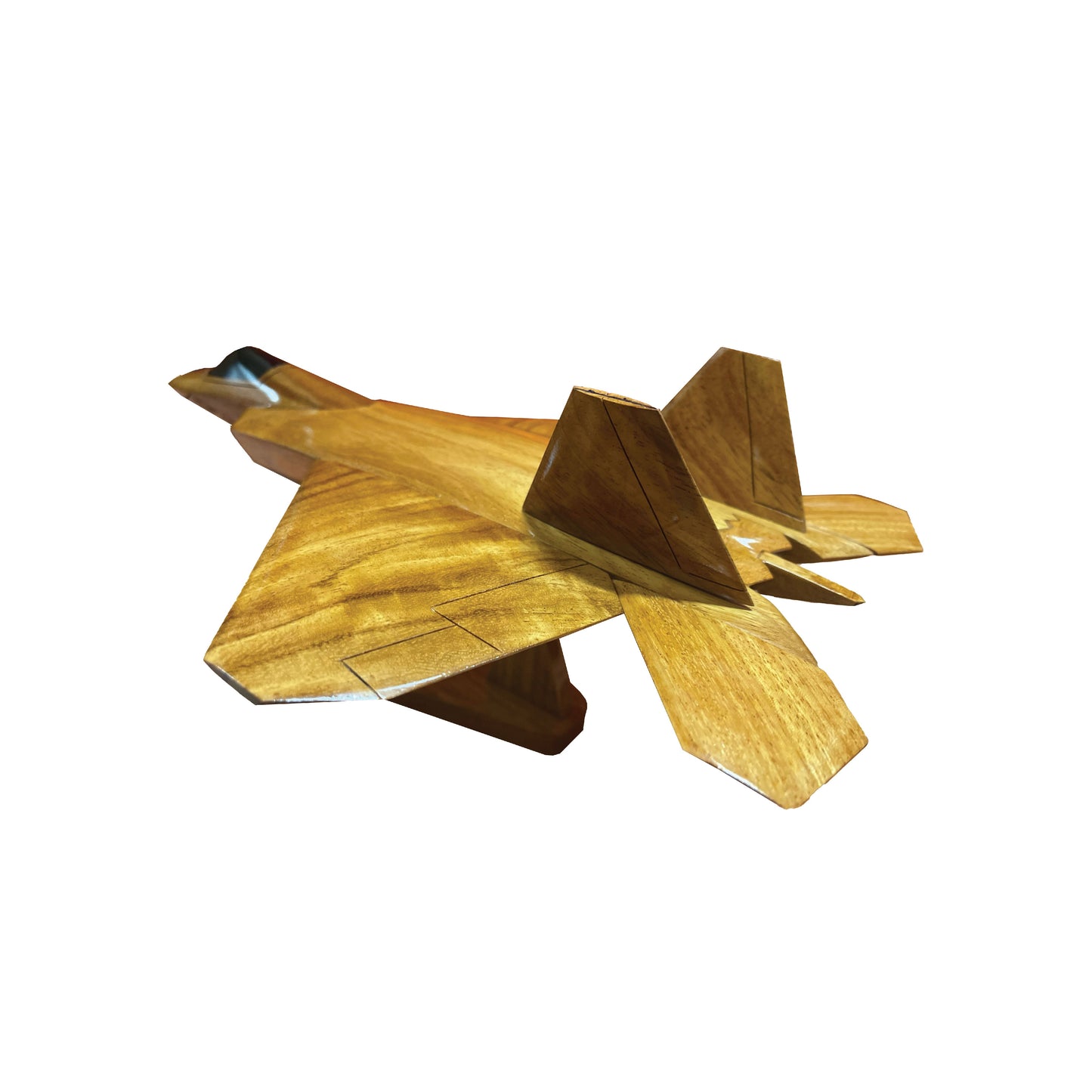 F-22 ( F22 ) Raptor Mahogany Wood Desktop Airplane Model