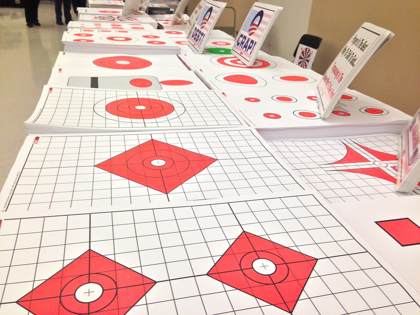 EZ2C Targets Style 13: Shooting Range Paper Target w 1" Grids 11"x17USA MADE