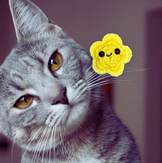 Handmade Catnip Toy | Twila L’Étoile the Celestial Chunkle Puff Infused with Miracle Nip Botanicals