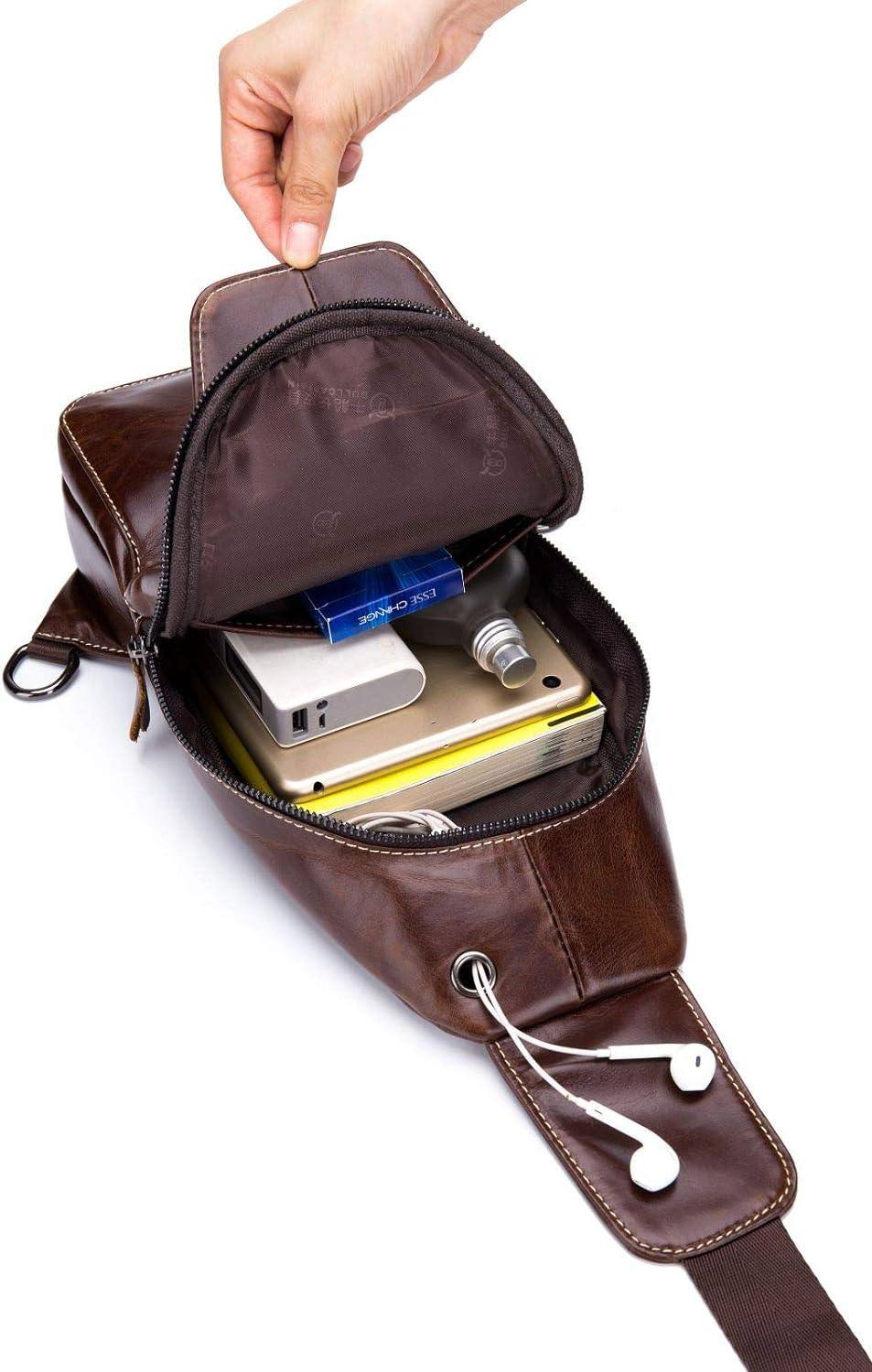Leather Business Sling Bag – Compact & Timeless