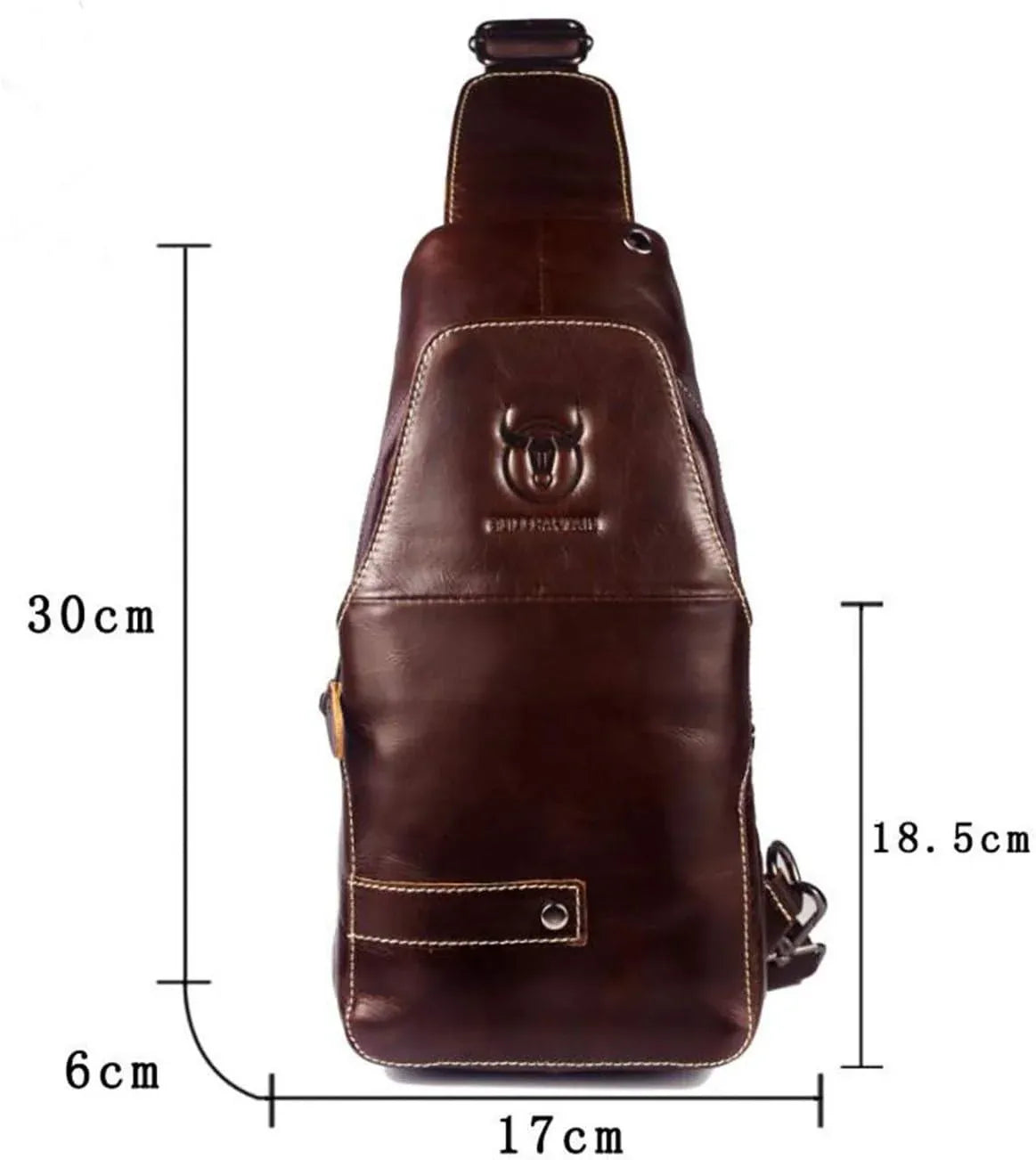 Leather Business Sling Bag – Compact & Timeless
