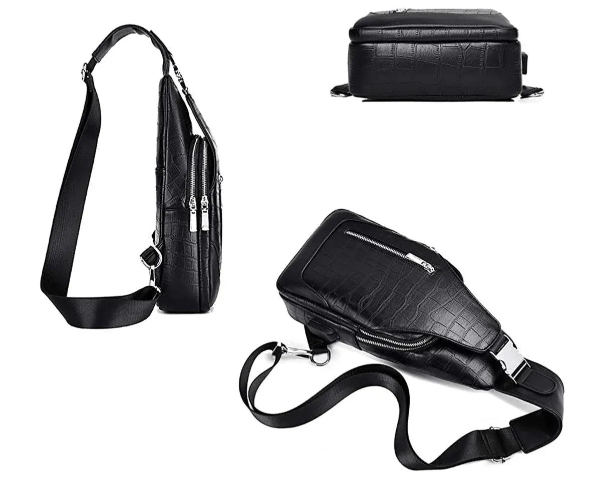 Vegan Leather Sling Backpack – Sleek & Eco-Smart