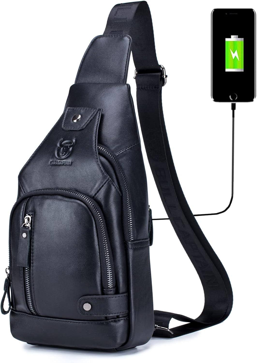 Classic Urban Leather Sling Bag – Refined & Functional