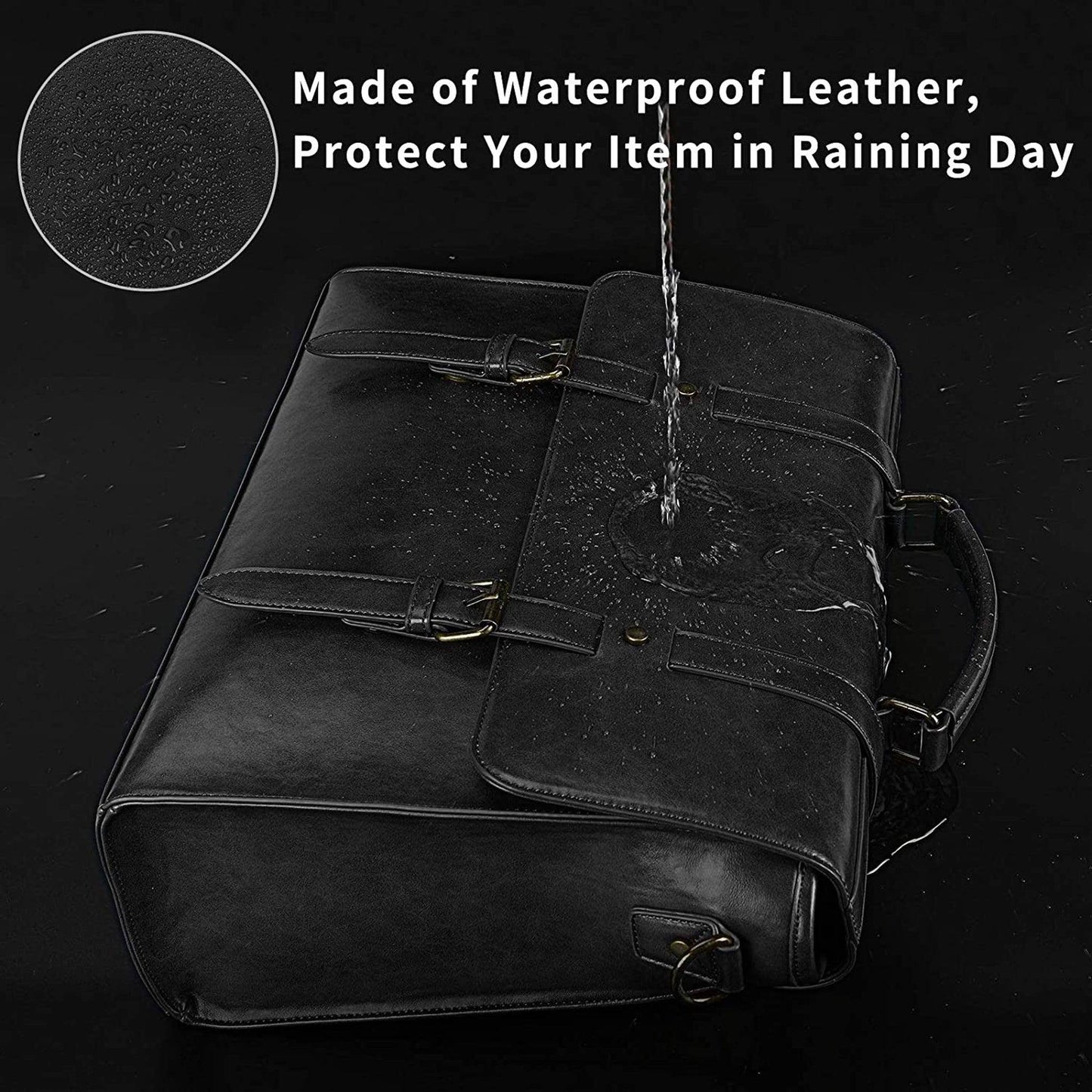 Designer Messenger Bag – PU Leather Laptop Briefcase with Multiple Compartments