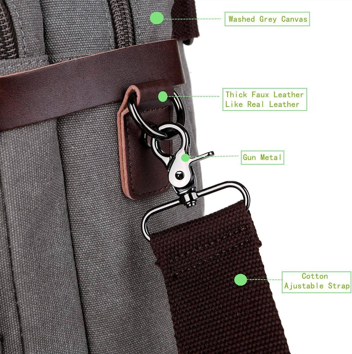 Convertible Briefcase Backpack – 3-in-1 Laptop Bag (17″) with Red Lining