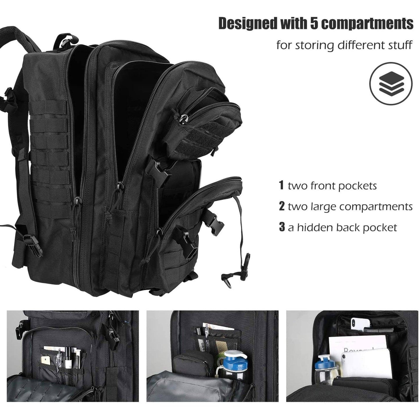 MOLLE System Tactical Backpack – Rugged 42L Utility Pack