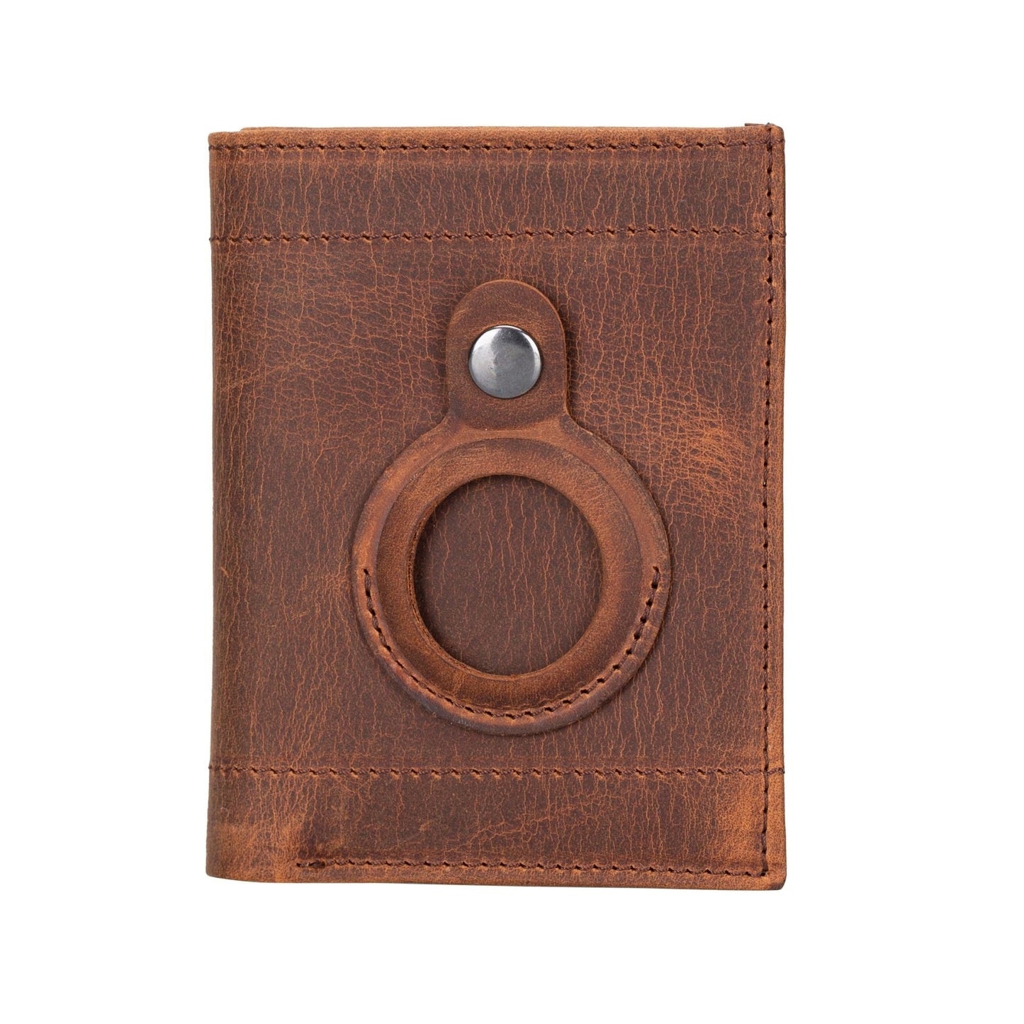 Glendo Apple AirTag Slot Leather Wallet, Handcrafted, Unisex