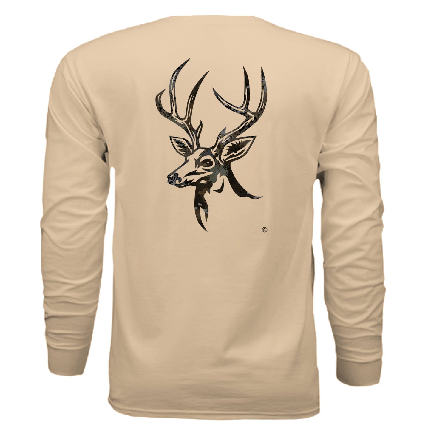 Harvest Splash Burst Camo Buck Long Sleeve T-Shirt