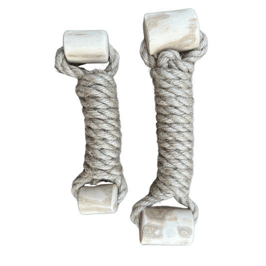 hemp rope + coffee wood toy