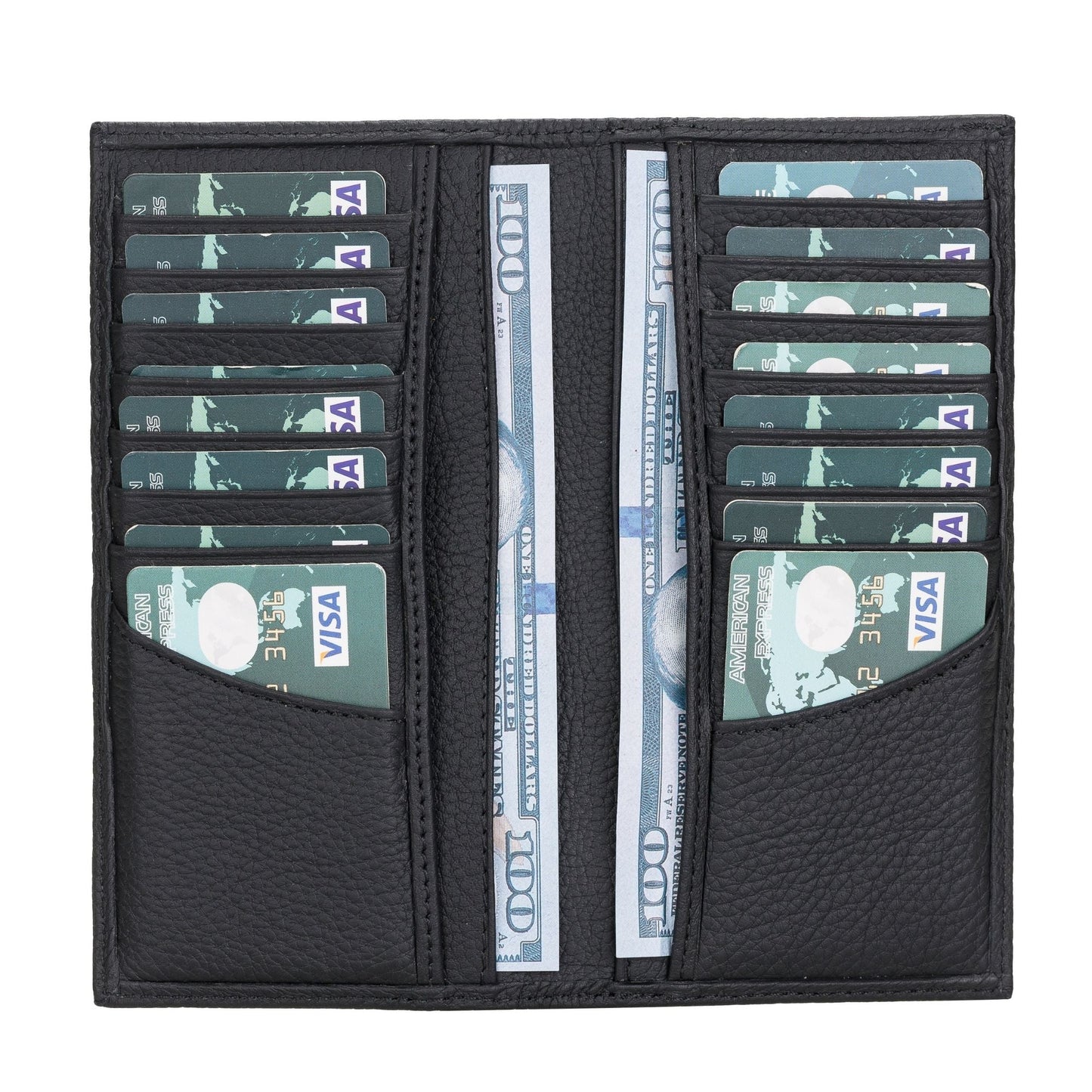 Ouray Handmade Full-Grain Leather Long Wallet for Men and Women