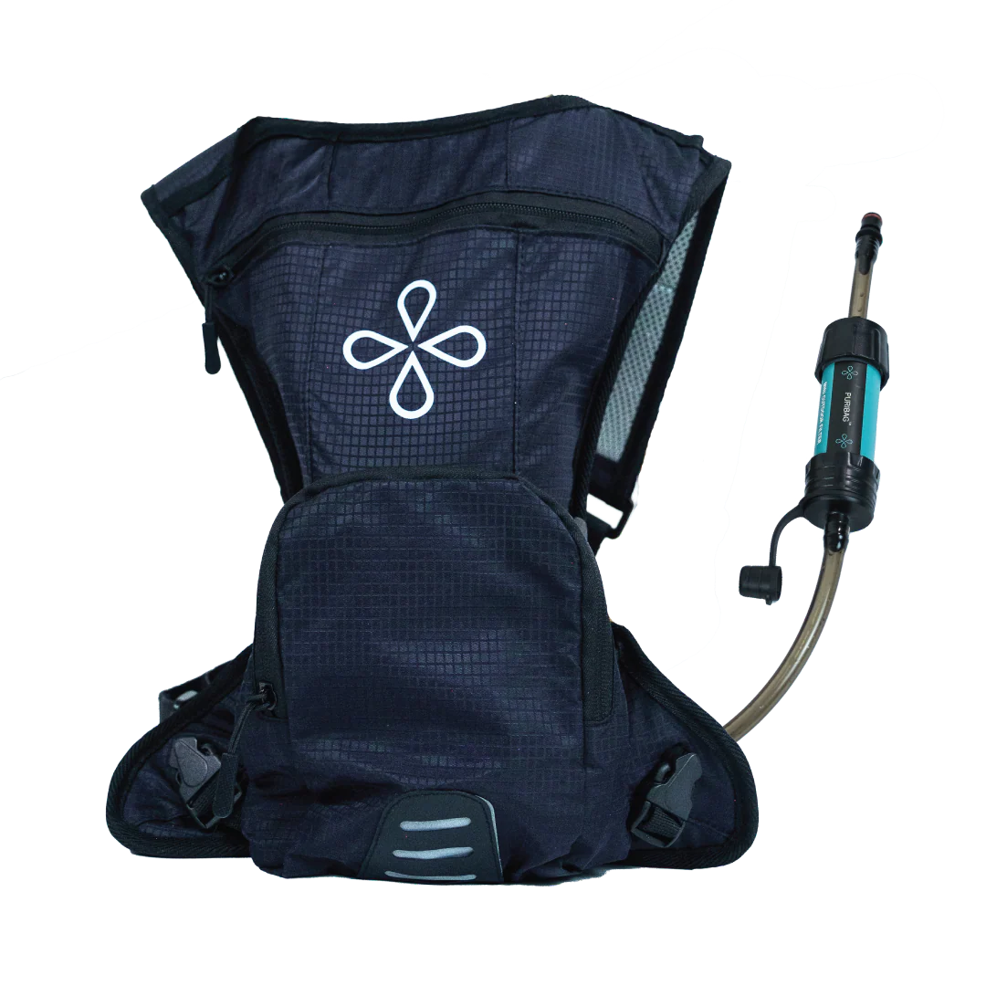 Puribag Adventure Pack - [hydration backpack with 2L water bladder and adaptable membrane filter kit]