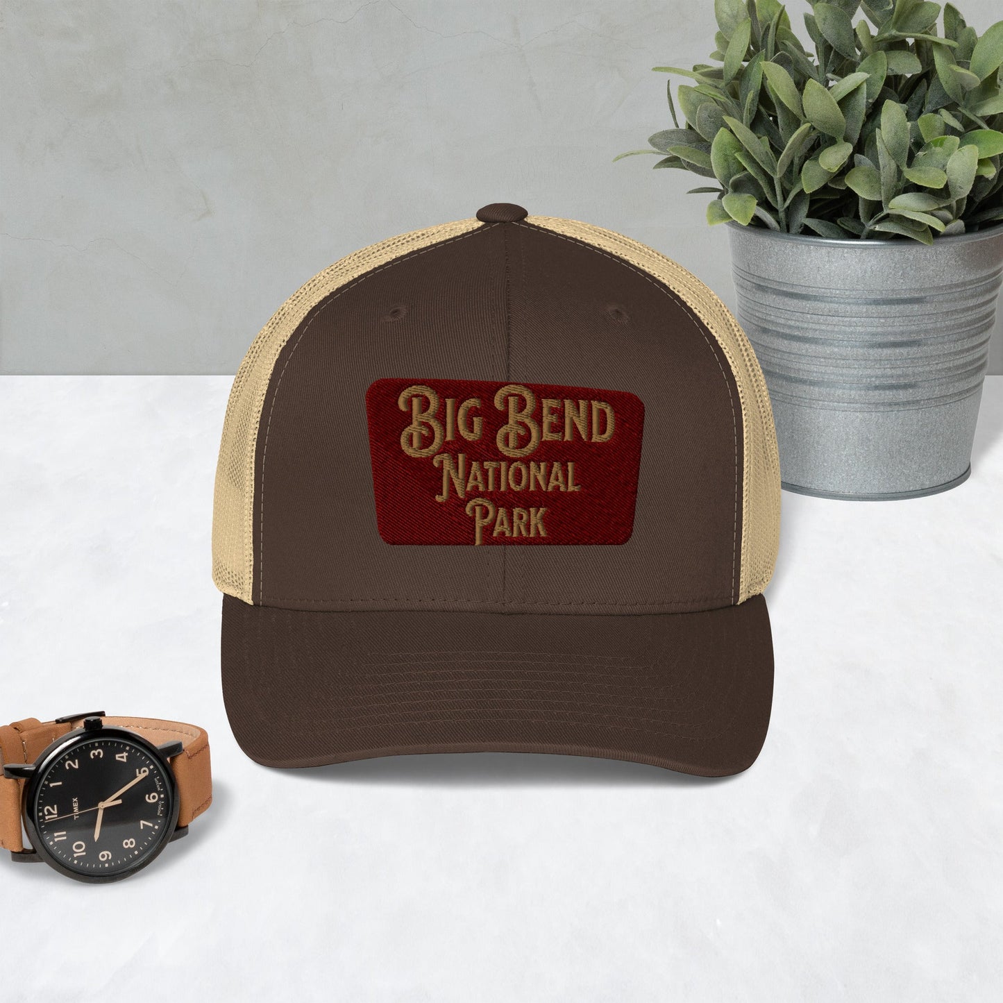 Big Bend Embroidered National Park Sign Trucker Hat