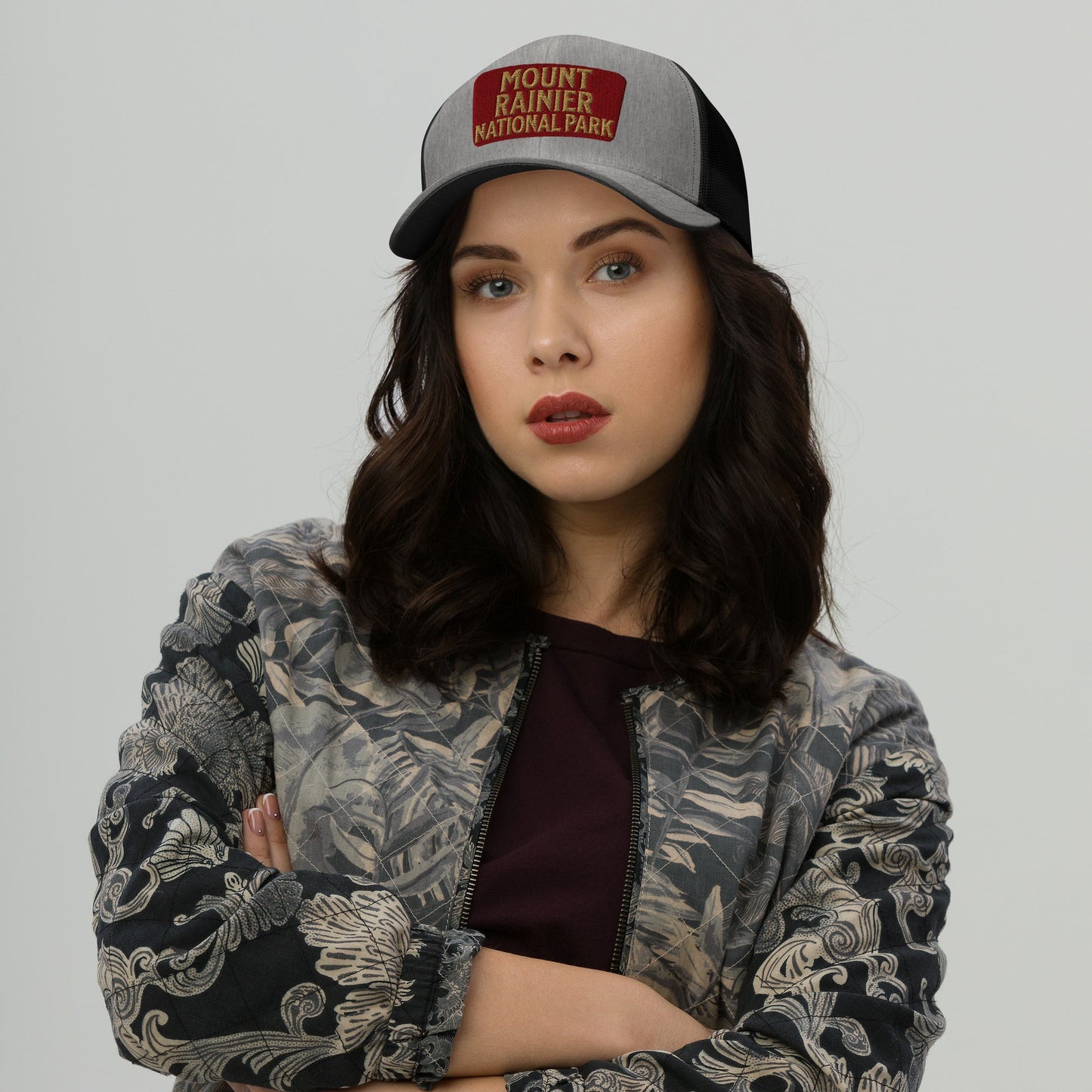 Mount Rainier National Park Embroidered Trucker Hat