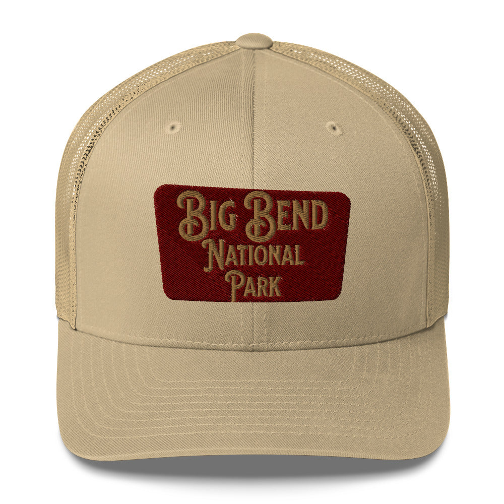 Big Bend Embroidered National Park Sign Trucker Hat