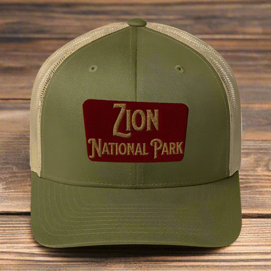 Zion National Park Sign Trucker Cap