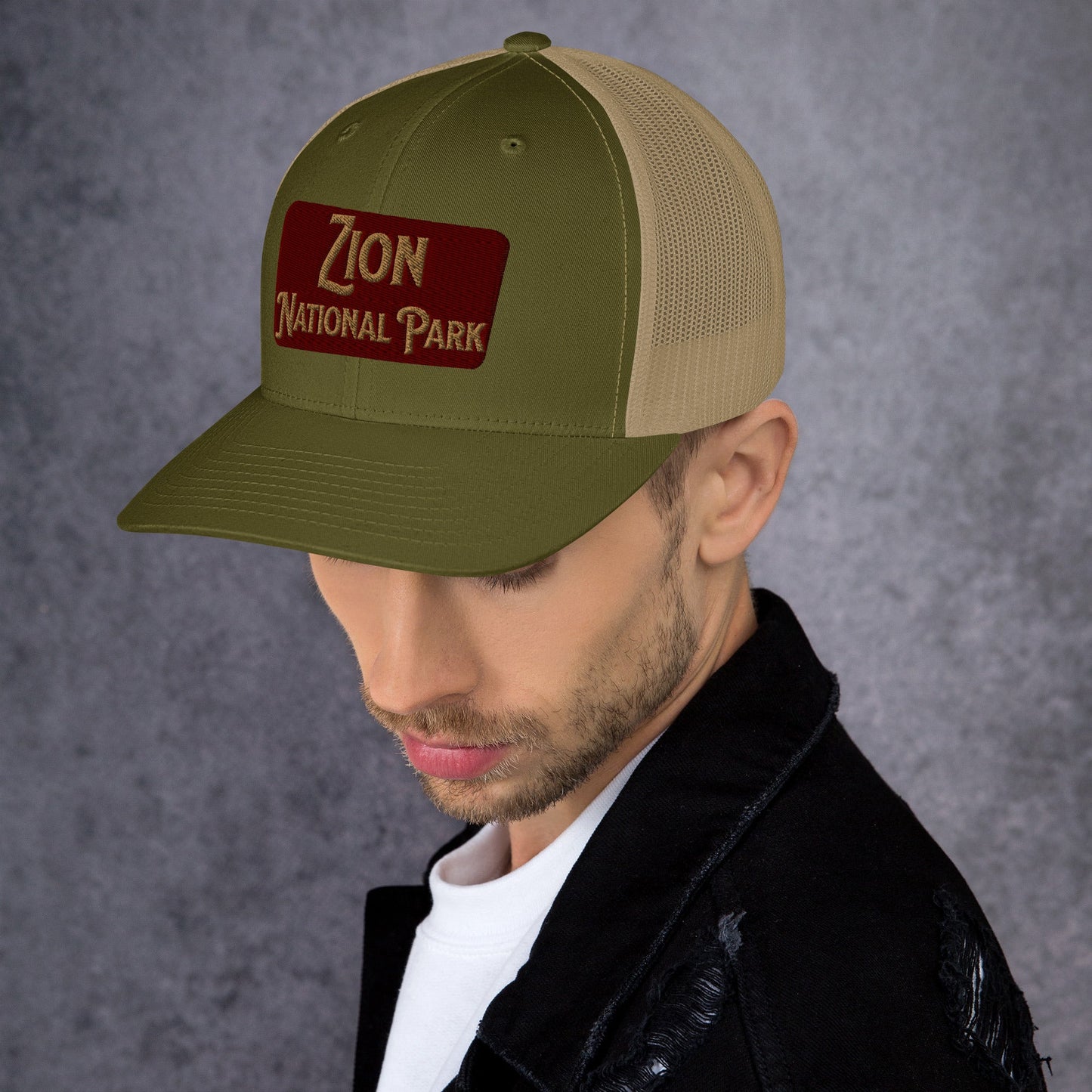 Zion National Park Sign Trucker Cap
