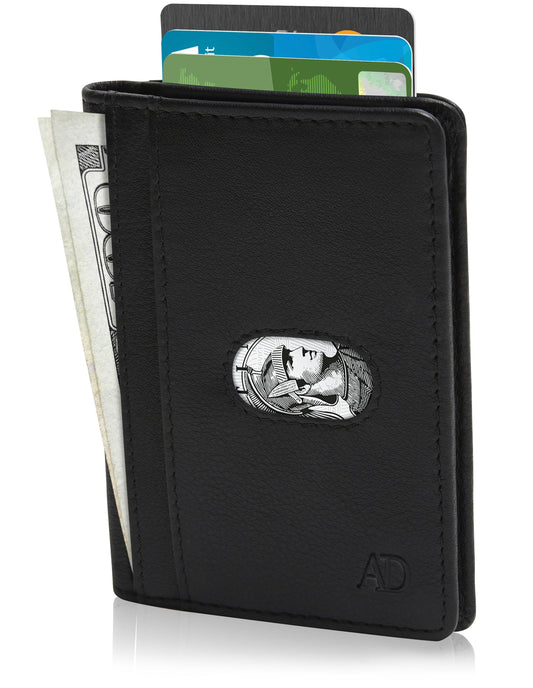 Slim Bifold Wallet With Pull Strap