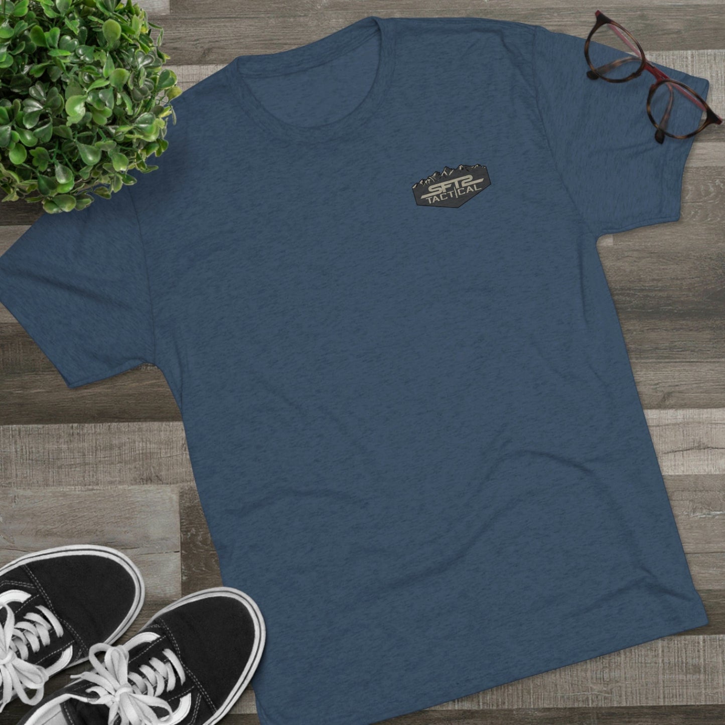 Camo Logo Mountain - Tri-Blend Crew Tee